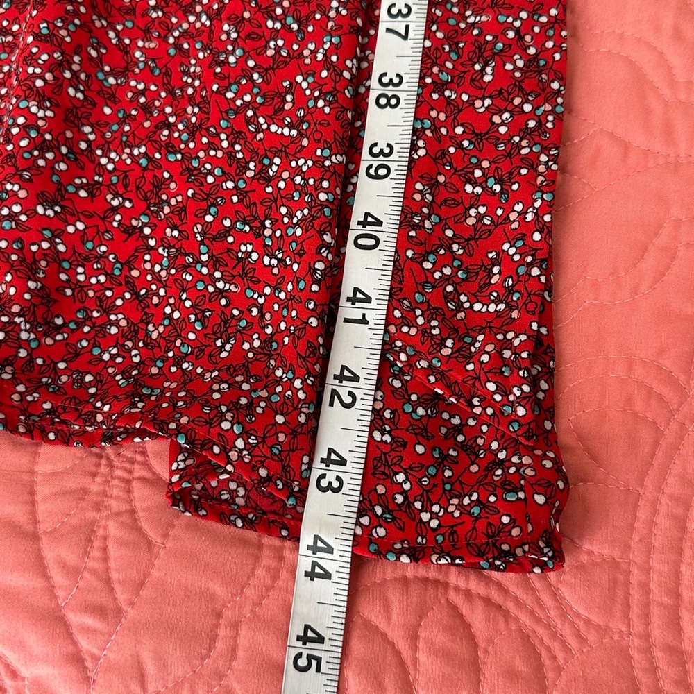 Max Studio Red Floral Midi Dress Size M - Picture 6 of 6